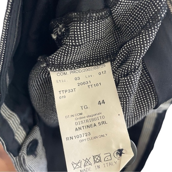 Vintage Armani Virgin Wool and Linen Italian Pants Y2K 90s 8  Black - Picture 6 of 7